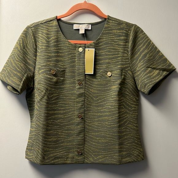 MK Army Green Blouse - Picture 1 of 3